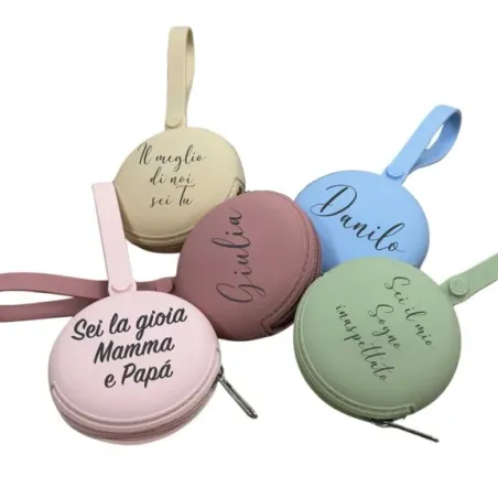 Caja Portachupetes Redonda Personalizada con Nombre | BABYJART®