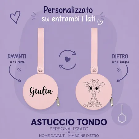 Estuche para Chupete Redondo Personalizado con Nombre e Imagen | BABYJ