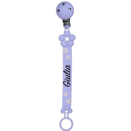 Cadena para Chupete con Nombre Flat Margarita Glicina | BABYJART 2