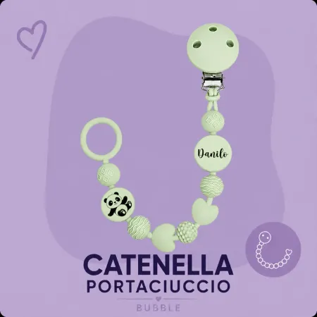 Personalized Silicone Pacifier Clip BUBBLE | BABYJART®