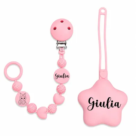 Attache Tétine en Silicone Personnalisée BUBBLE | BABYJART®