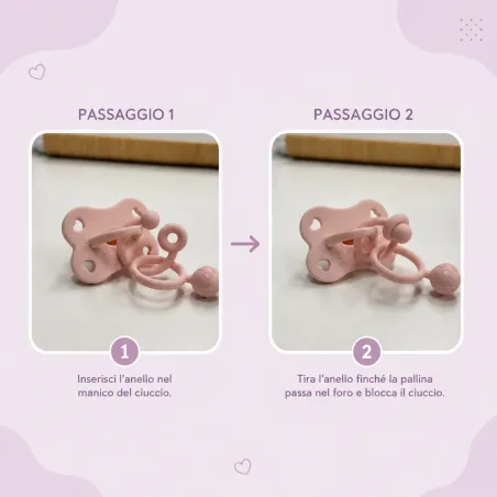 Personalized Silicone Pacifier Clip BUBBLE | BABYJART®