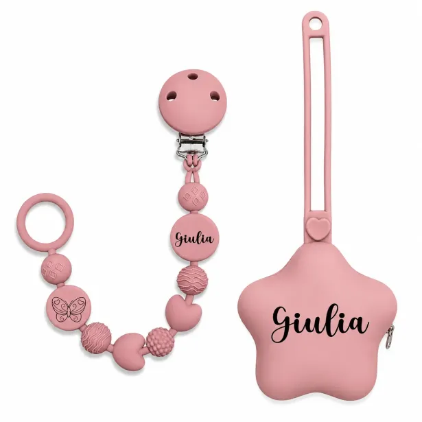 Personalized Silicone Pacifier Clip BUBBLE | BABYJART®