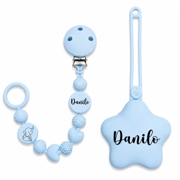 Personalized Silicone Pacifier Clip BUBBLE | BABYJART®