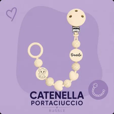 Personalized Silicone Pacifier Clip BUBBLE | BABYJART®