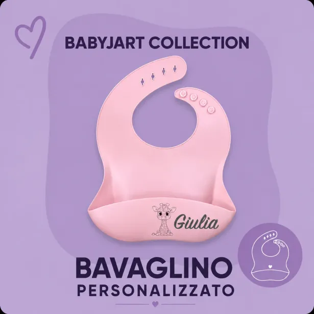 Personalized Silicone Bib | BABYJART® Collection