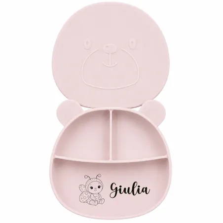 Personalisierter Silikon-Teller Bär | BABYJART®