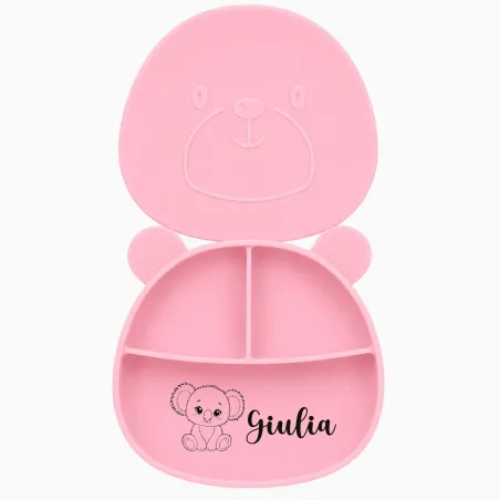 Plato Oso Personalizado de Silicona | BABYJART®