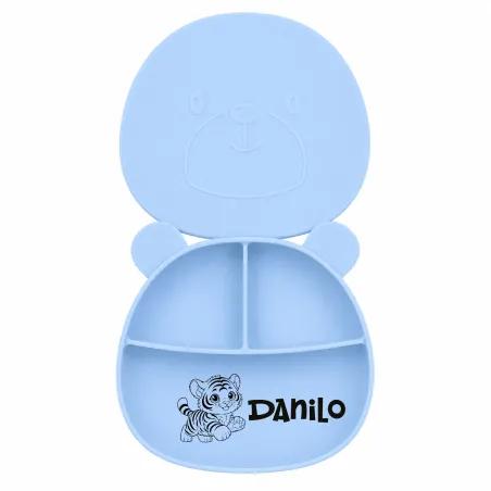 Assiette Ours Personnalisée en Silicone | BABYJART®