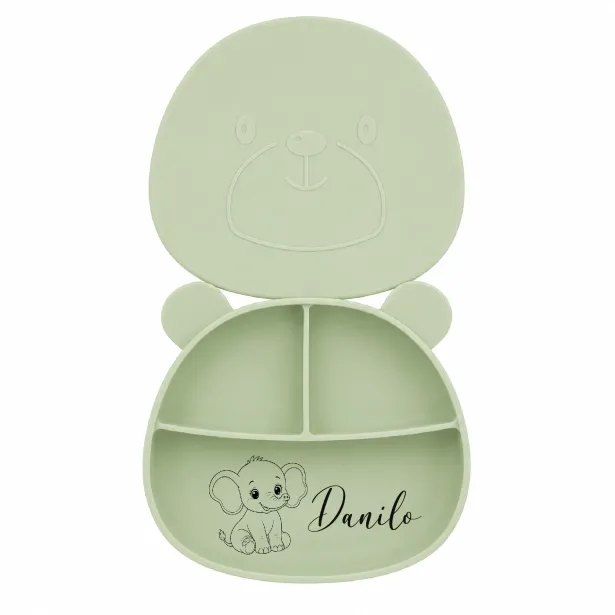 Personalised Bear Silicone Plate | BABYJART®
