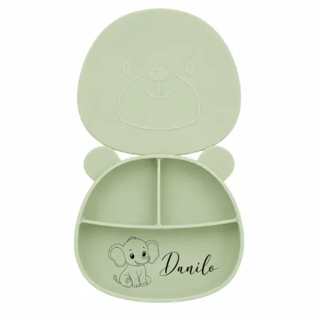 Piatto Orso Personalizzato in Silicone | BABYJART®