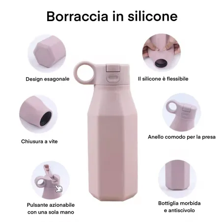 Garrafa de Água Personalizada em Silicone Infantil | BABYJART®