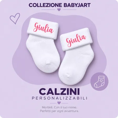 Meias de Bebé Personalizadas em Algodão | BABYJART