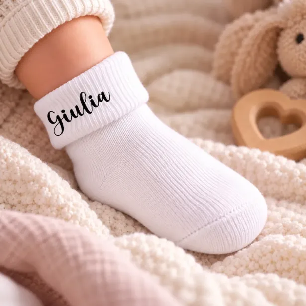 Chaussettes Bébé Personnalisées en Coton | BABYJART