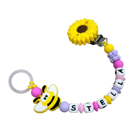 Cadena para Chupete Personalizada de Silicona con Nombre | BABYJART