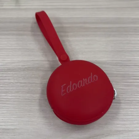 Boîte à tétine Ronde personnalisée avec prénom et texte | BABYJART®