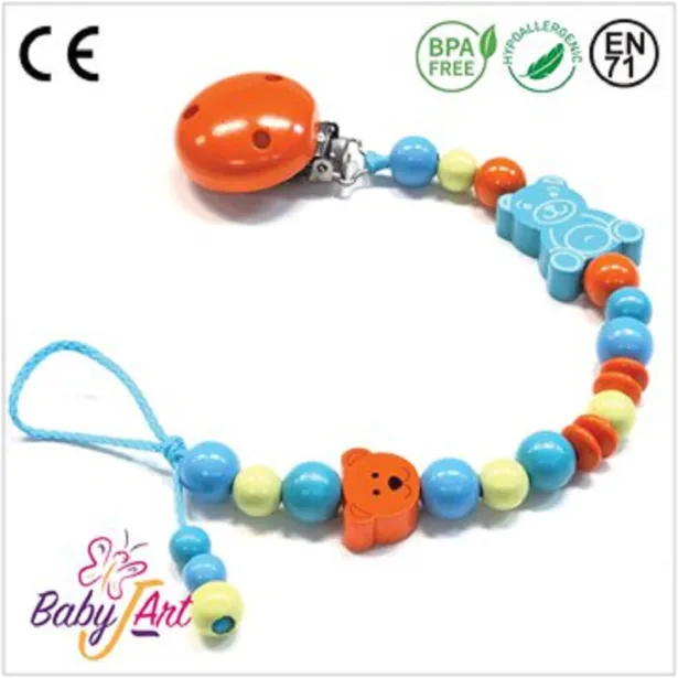 BABYJART CATENELLA PORTACIUCCIO SENZA NOME PERSONALIZATA, CIUCCIO GANCIO MAM